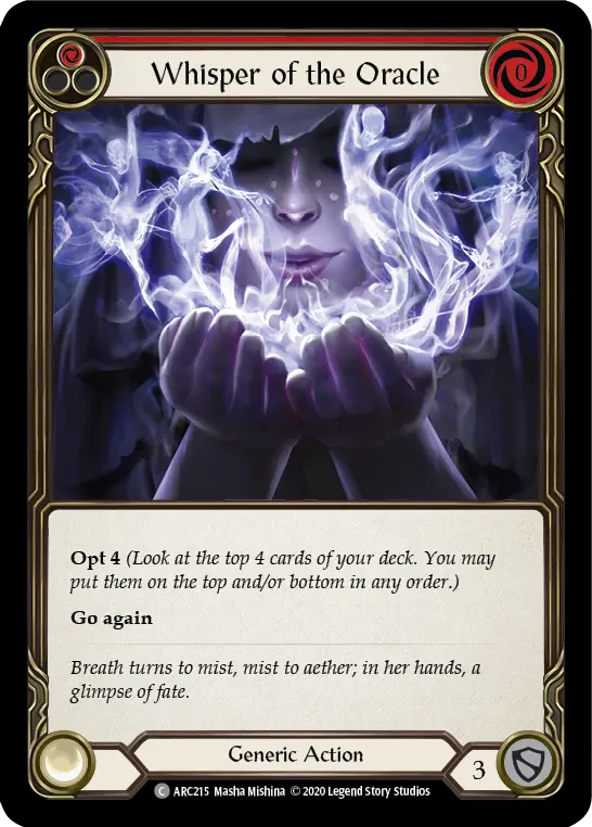 Card: Whisper of the Oracle (red)