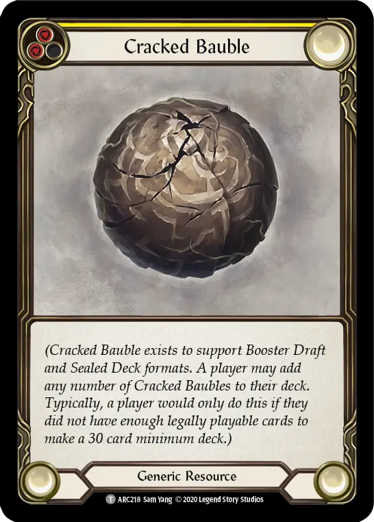 Card: Cracked Bauble (yel)