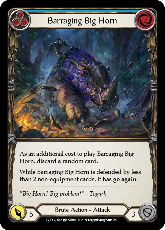 Card: Barraging Big Horn (blu)