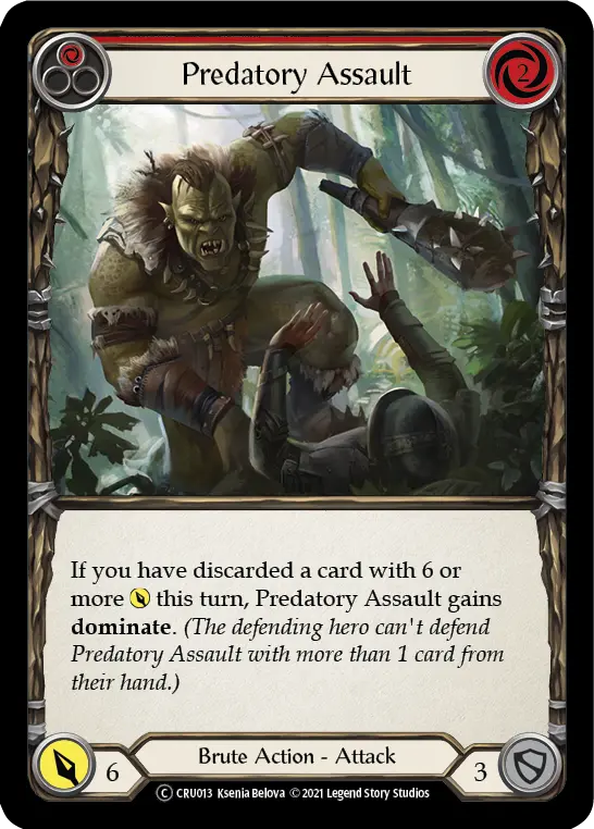 Card: Predatory Assault (red)