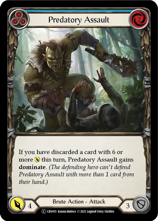 Card: Predatory Assault (blu)