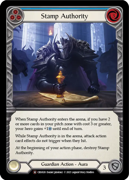 Card: Stamp Authority (blu)