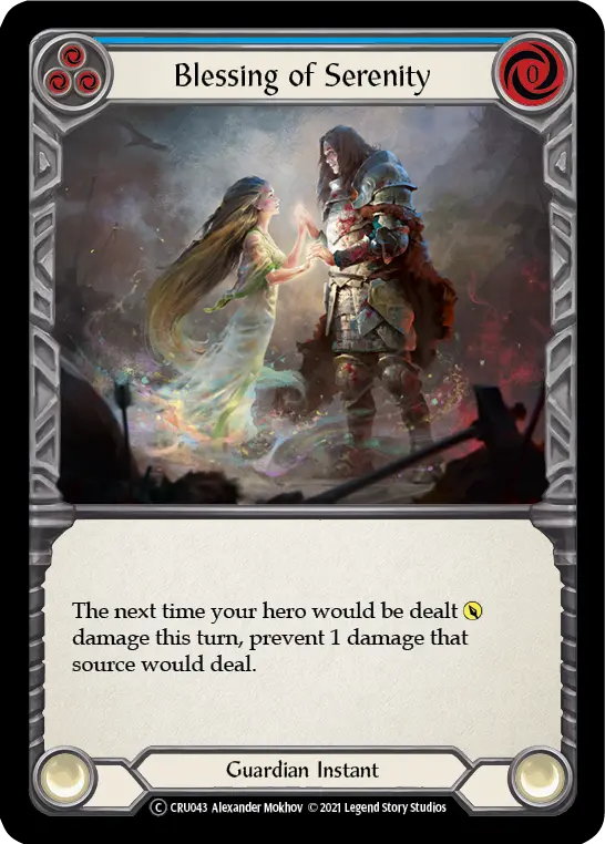 Card: Blessing of Serenity (blu)