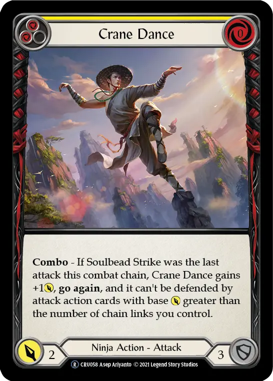 Card: Crane Dance (yel)