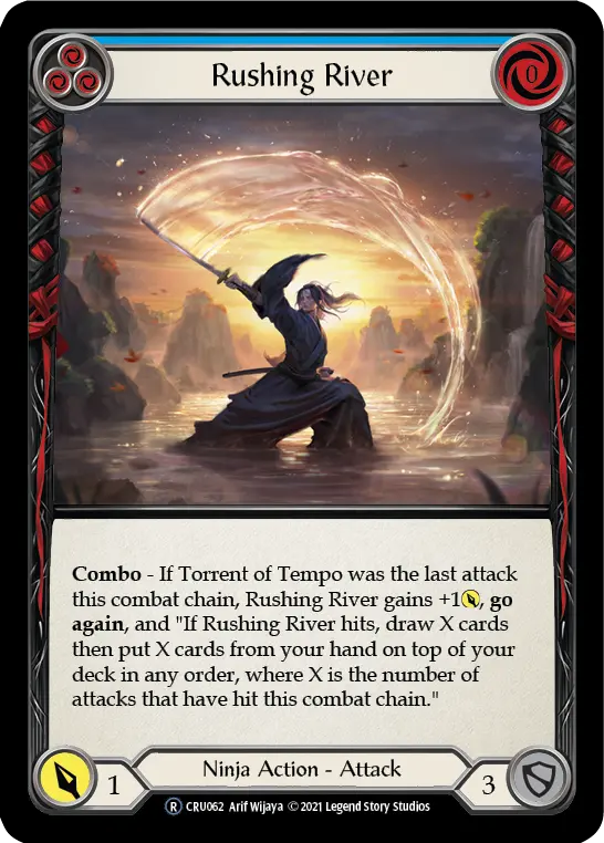 Card: Rushing River (blu)