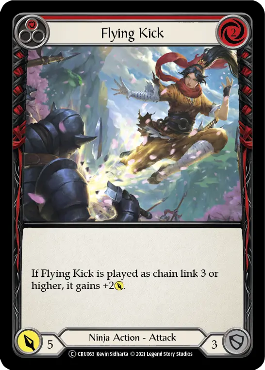 Card: Flying Kick (red)