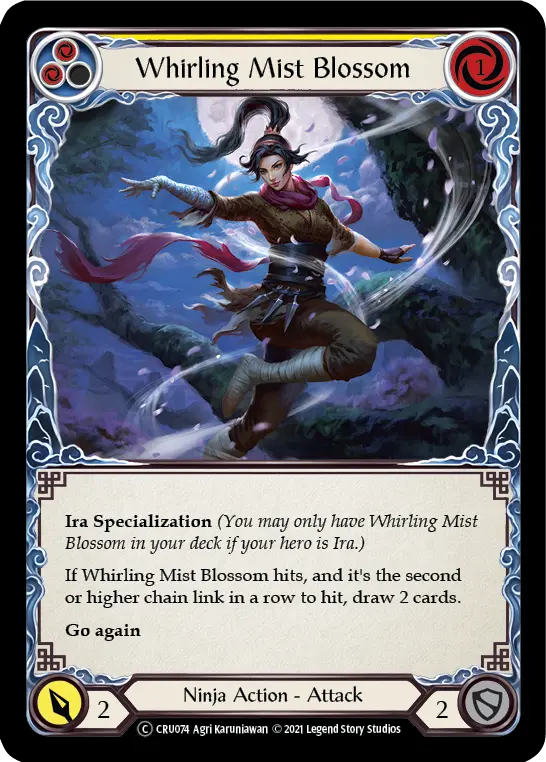 Card: Whirling Mist Blossom (yel)