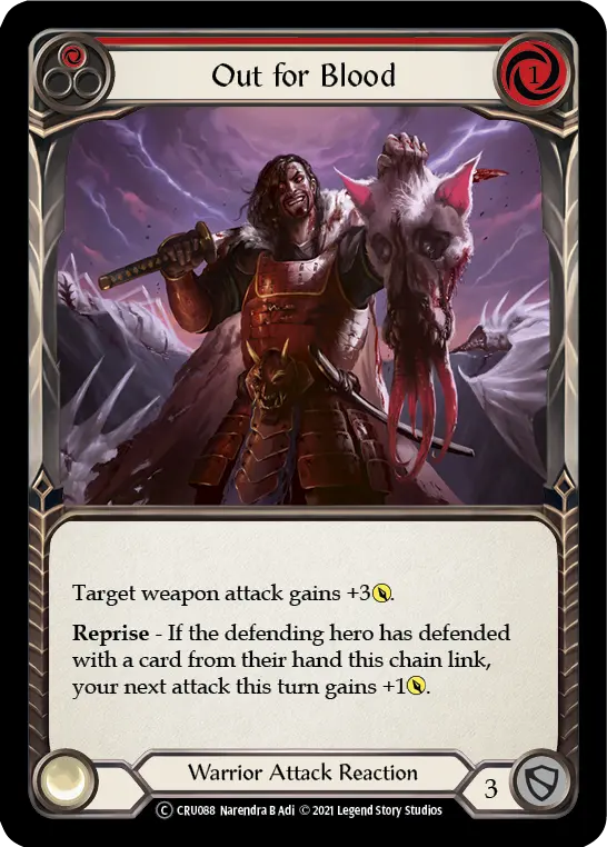 Card: Out for Blood (red)