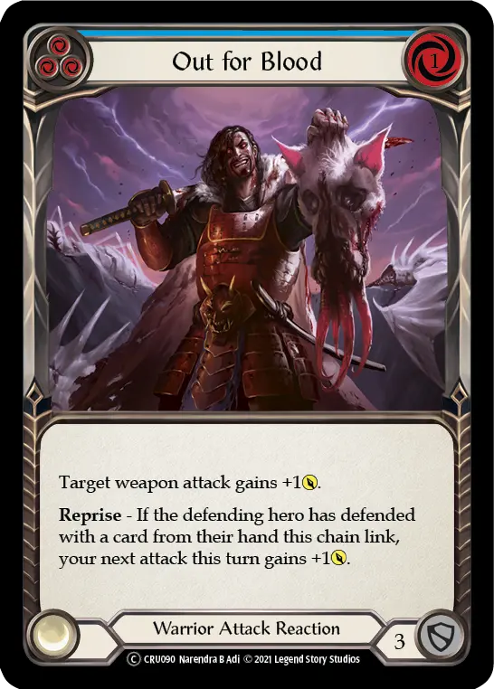 Card: Out for Blood (blu)