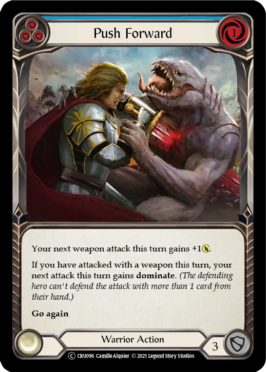 Card: Push Forward (blu)