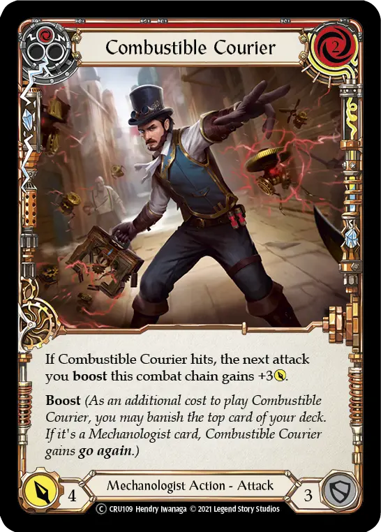 Card: Combustible Courier (red)