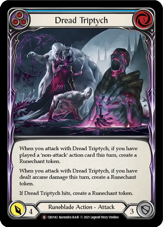 Card: Dread Triptych (blu)