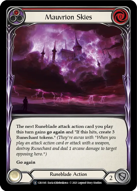Card: Mauvrion Skies (red)