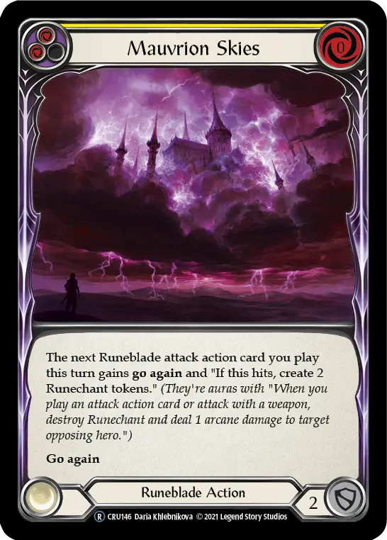 Card: Mauvrion Skies (yel)