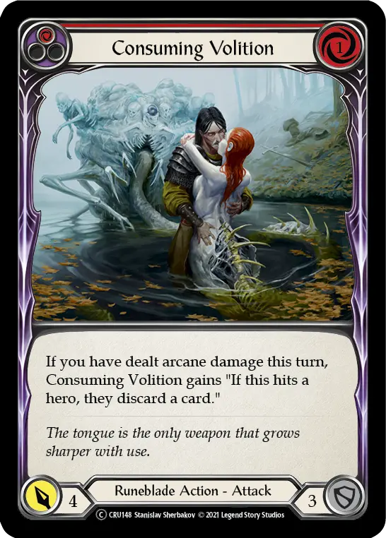 Card: Consuming Volition (red)