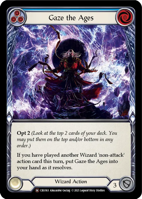 Card: Gaze the Ages (blu)