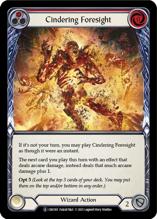 Card: Cindering Foresight (red)