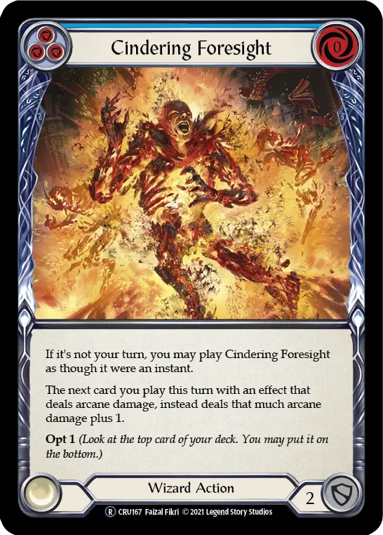 Card: Cindering Foresight (blu)
