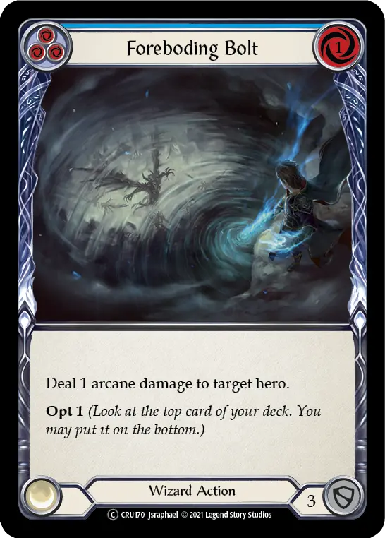 Card: Foreboding Bolt (blu)