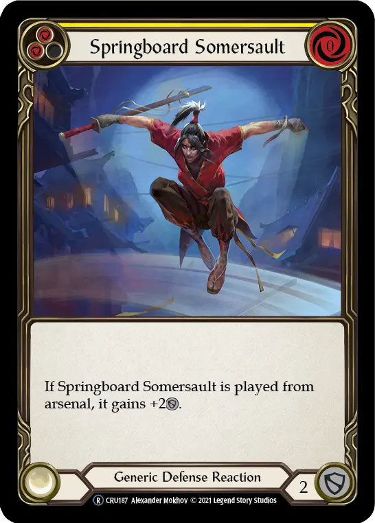 Card: Springboard Somersault (yel)