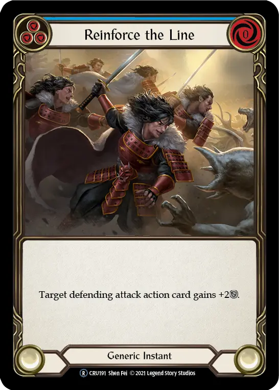 Card: Reinforce the Line (blu)