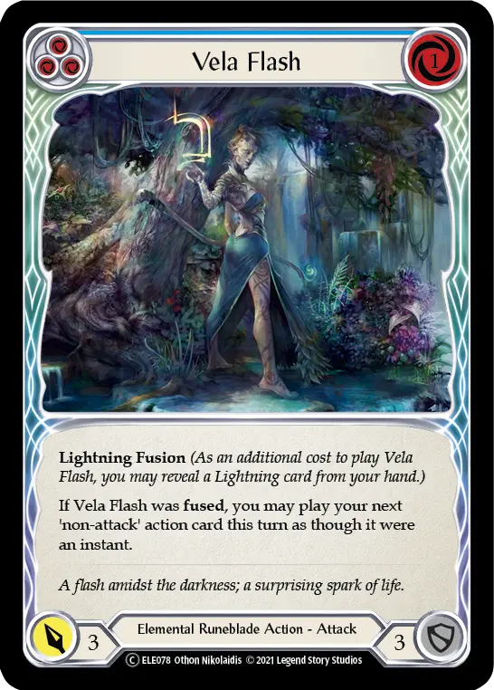 Card: Vela Flash (blu)