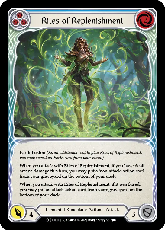 Card: Rites of Replenishment (blu)