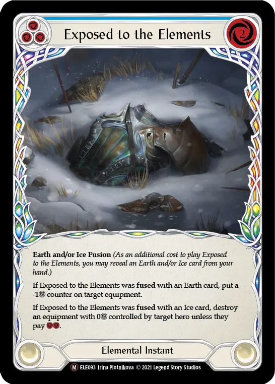 Card: Exposed to the Elements (blu)