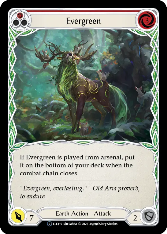 Card: Evergreen (red)