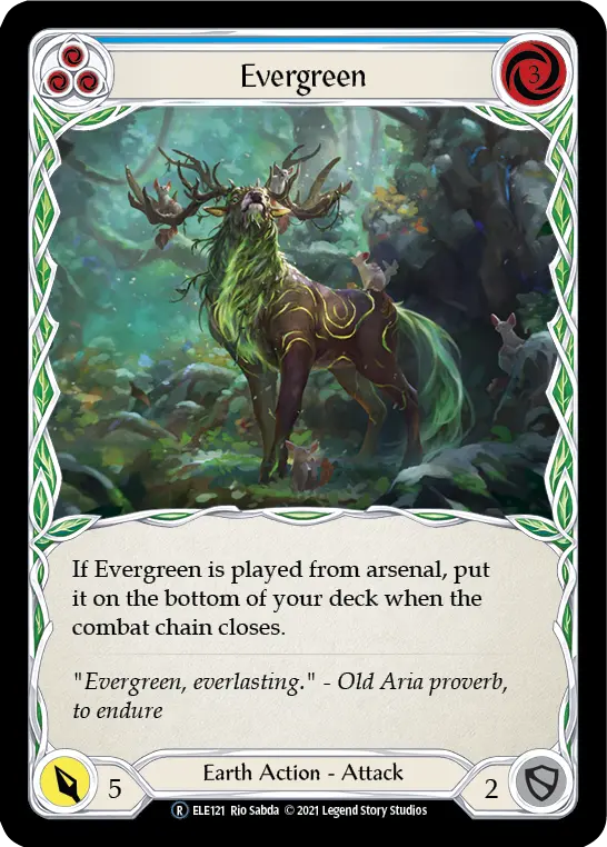 Card: Evergreen (blu)