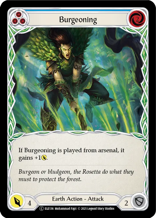 Card: Burgeoning (blu)