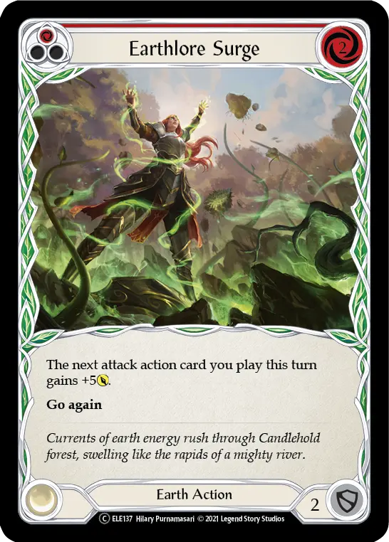 Card: Earthlore Surge (red)