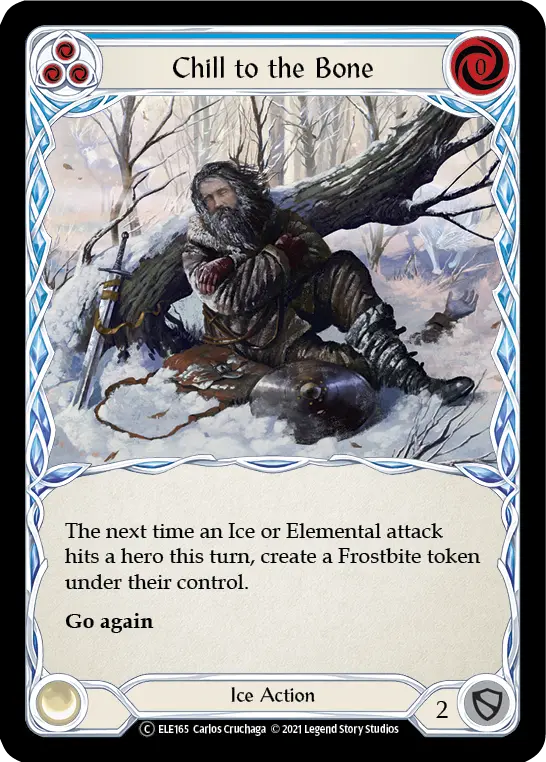 Card: Chill to the Bone (blu)
