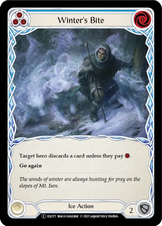 Card: Winter's Bite (blu)