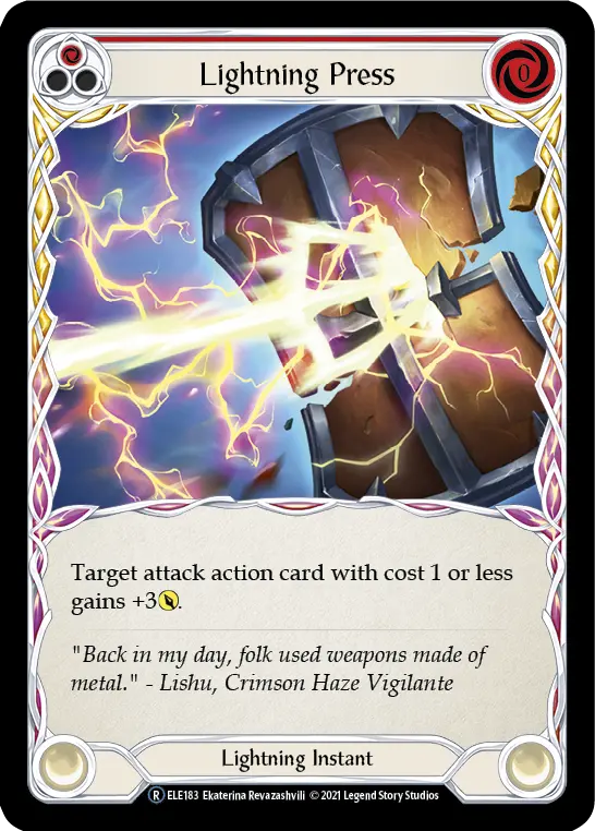 Card: Lightning Press (red)