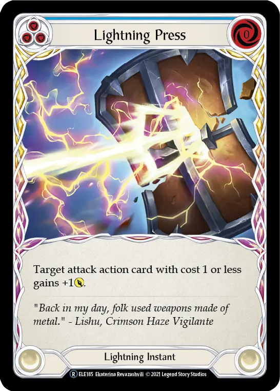 Card: Lightning Press (blu)