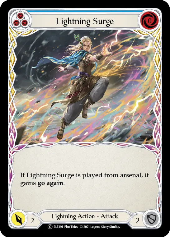 Card: Lightning Surge (blu)