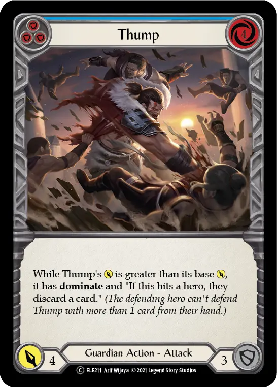 Card: Thump (blu)