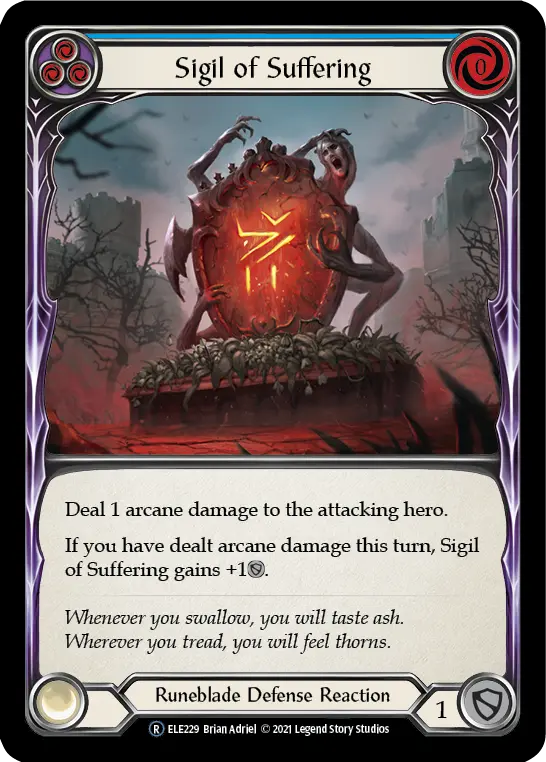 Card: Sigil of Suffering (blu)