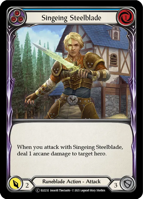Card: Singeing Steelblade (blu)