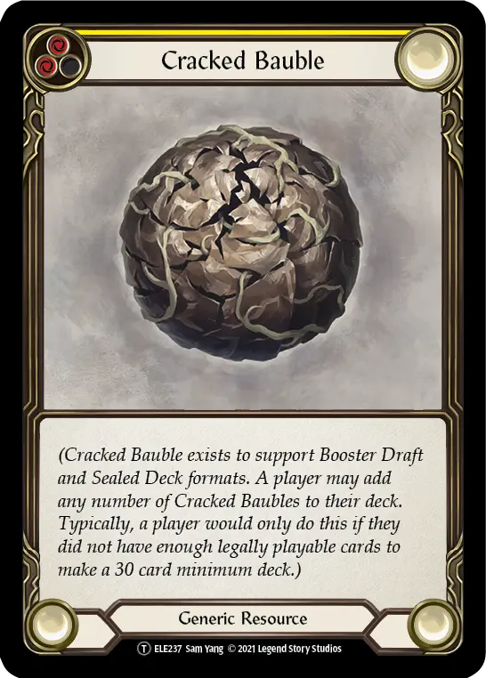 Card: Cracked Bauble (yel)