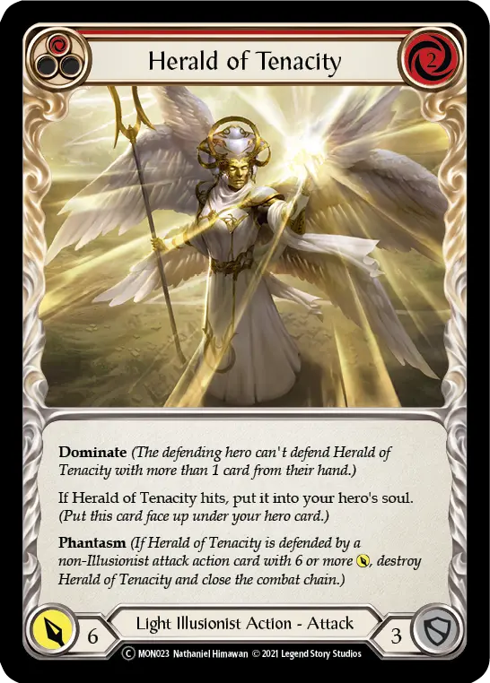 Card: Herald of Tenacity (red)