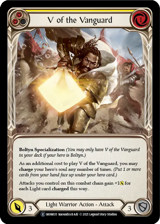 Card: V of the Vanguard (yel)