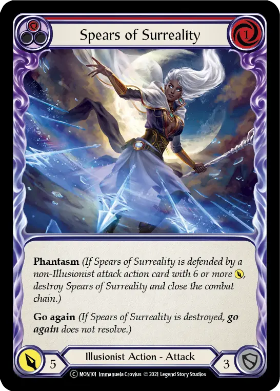 Card: Spears of Surreality (red)