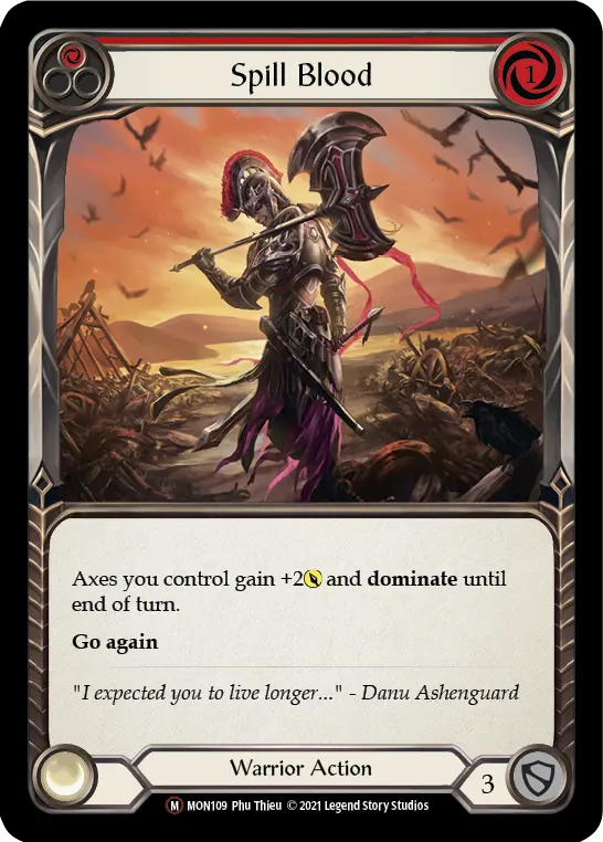 Card: Spill Blood (red)