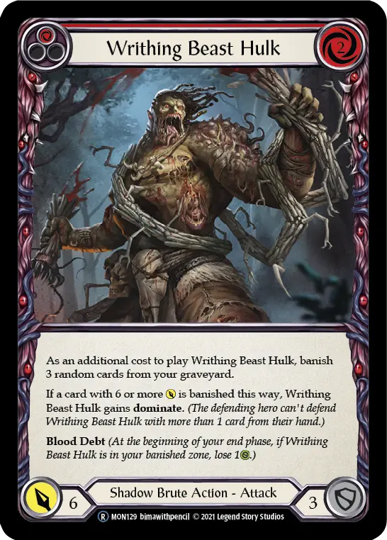 Card: Writhing Beast Hulk (red)