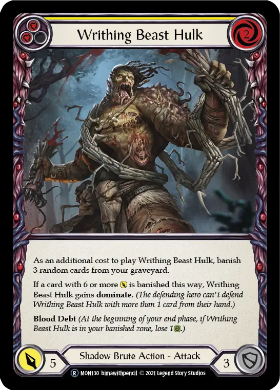 Card: Writhing Beast Hulk (yel)