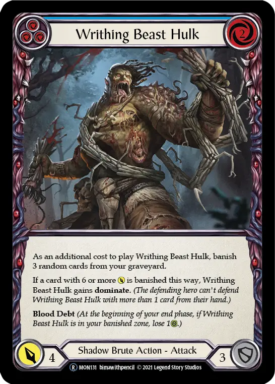 Card: Writhing Beast Hulk (blu)