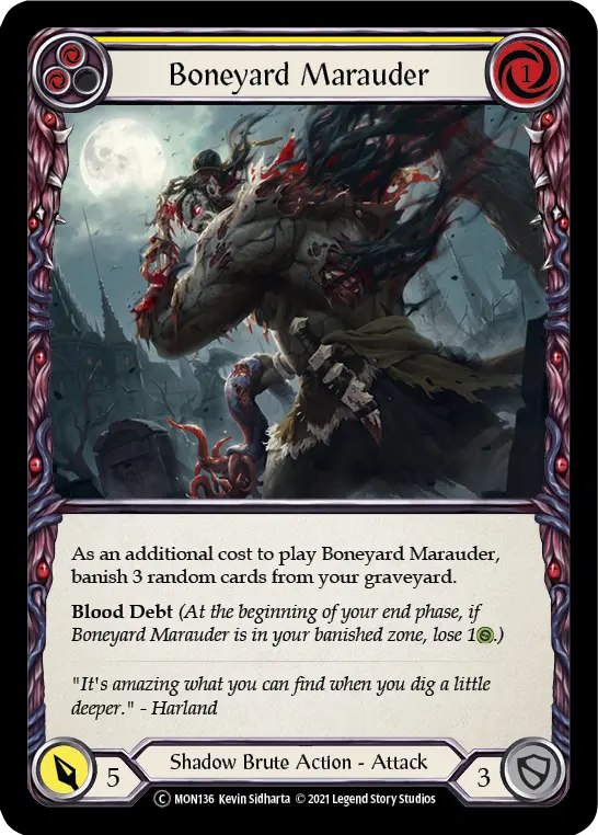 Card: Boneyard Marauder (yel)