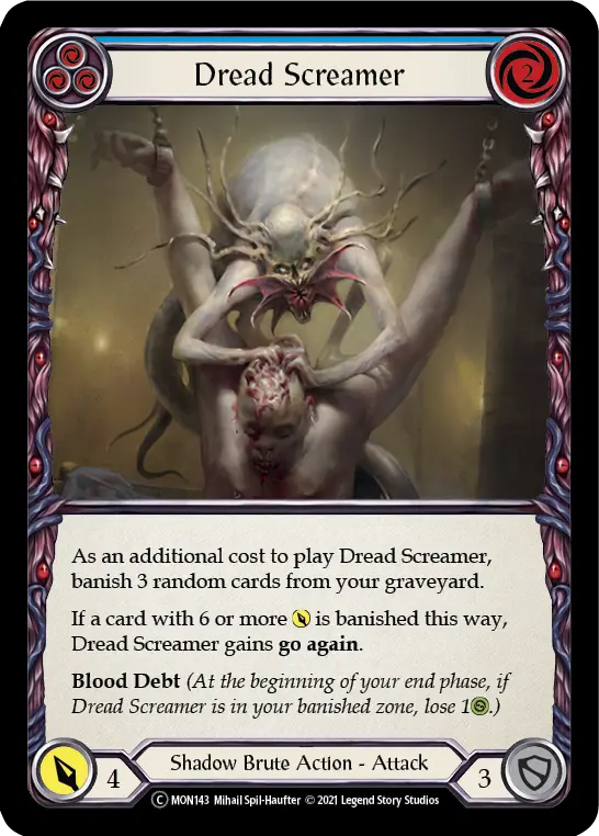 Card: Dread Screamer (blu)